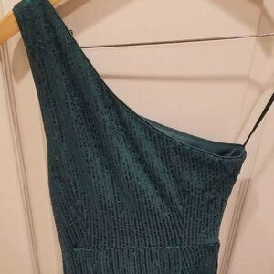 Sequin Hunter Green Long Size Small Dress from Swoon NOLA Formal Dress
